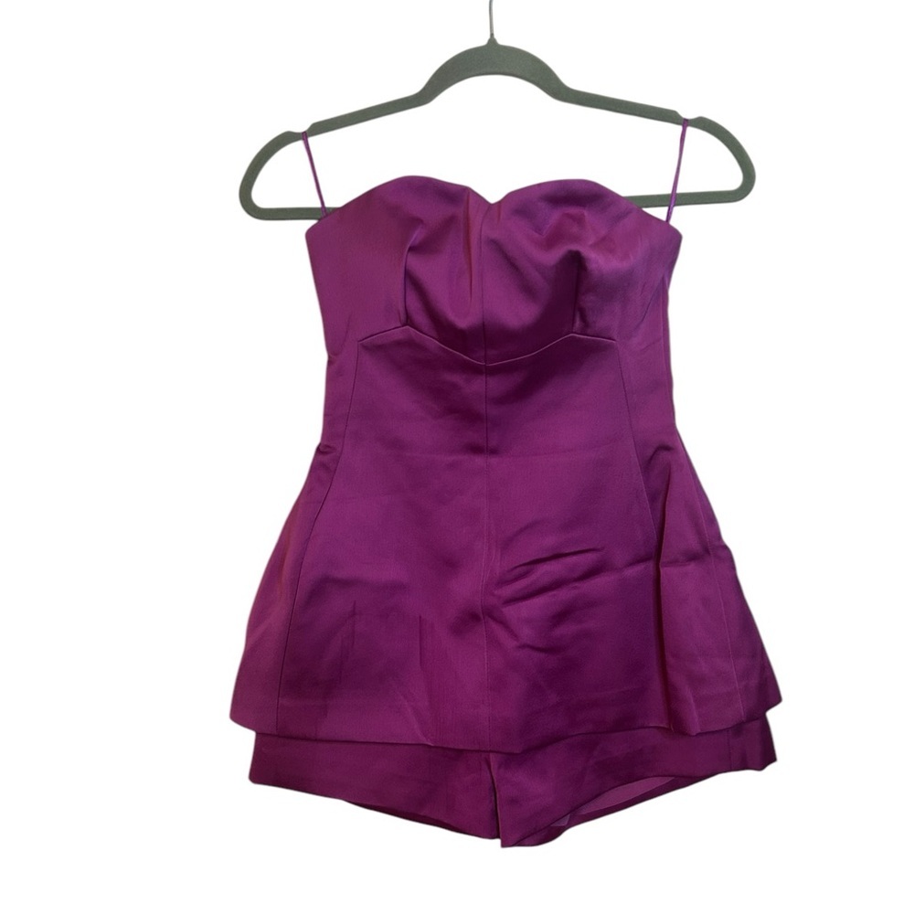 Keepsake The Label Let’s Go Layered Satin Romper - image 1